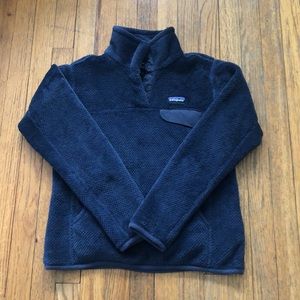 Women's Re-Tool Snap-T® Fleece Pullover in dark Navy color, size small.
